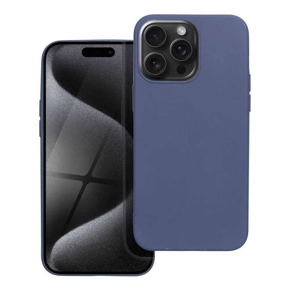 TechWave Matt case for iPhone 15 Pro navy blue