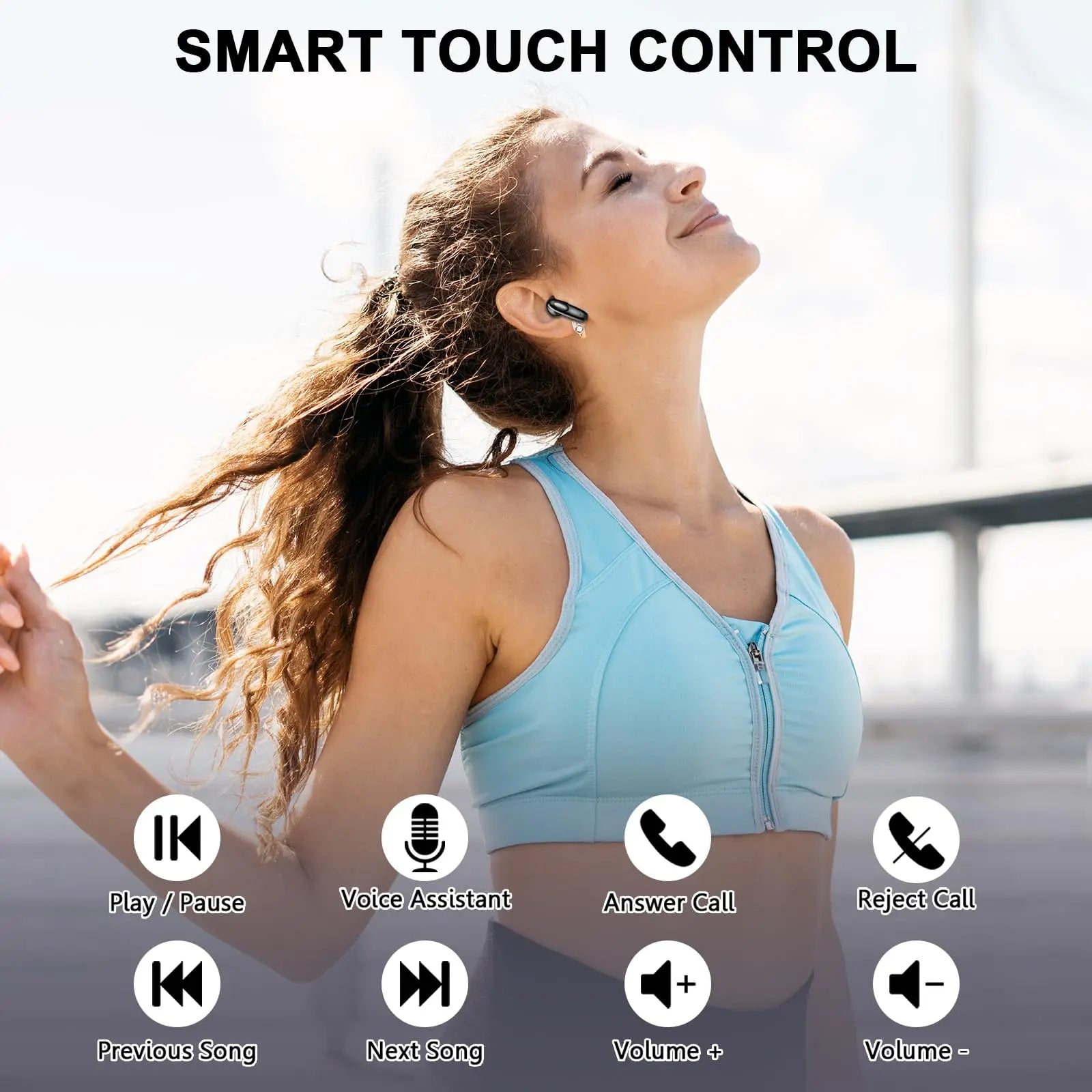 Wireless Earbuds with Bluetooth 5.3, 4 ENC Noise-Canceling Microphones, 40-Hour LED Display Charging Case, and IP7 Waterproof Design
