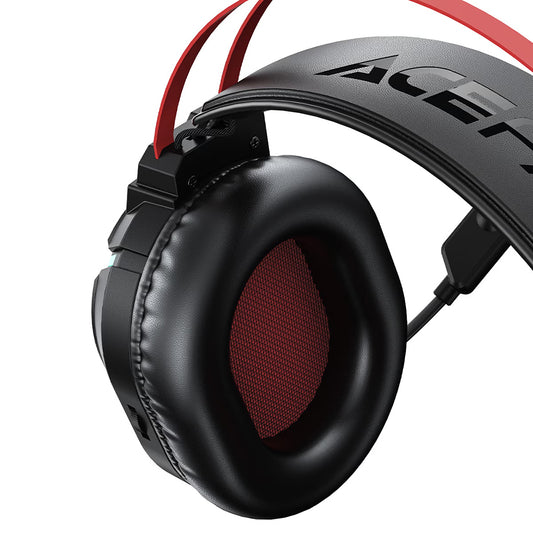 Acefast H16 ενσύρματο gaming headset, RGB, Hi-Fi Audio, Dual-Interface, 2μ., μαύρο
