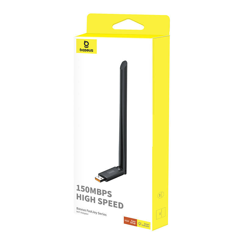 Baseus FastJoy (B01317600111-00) Wi-Fi USB adapter, με κεραία, USB 2.0, 150Mbps, μαύρο
