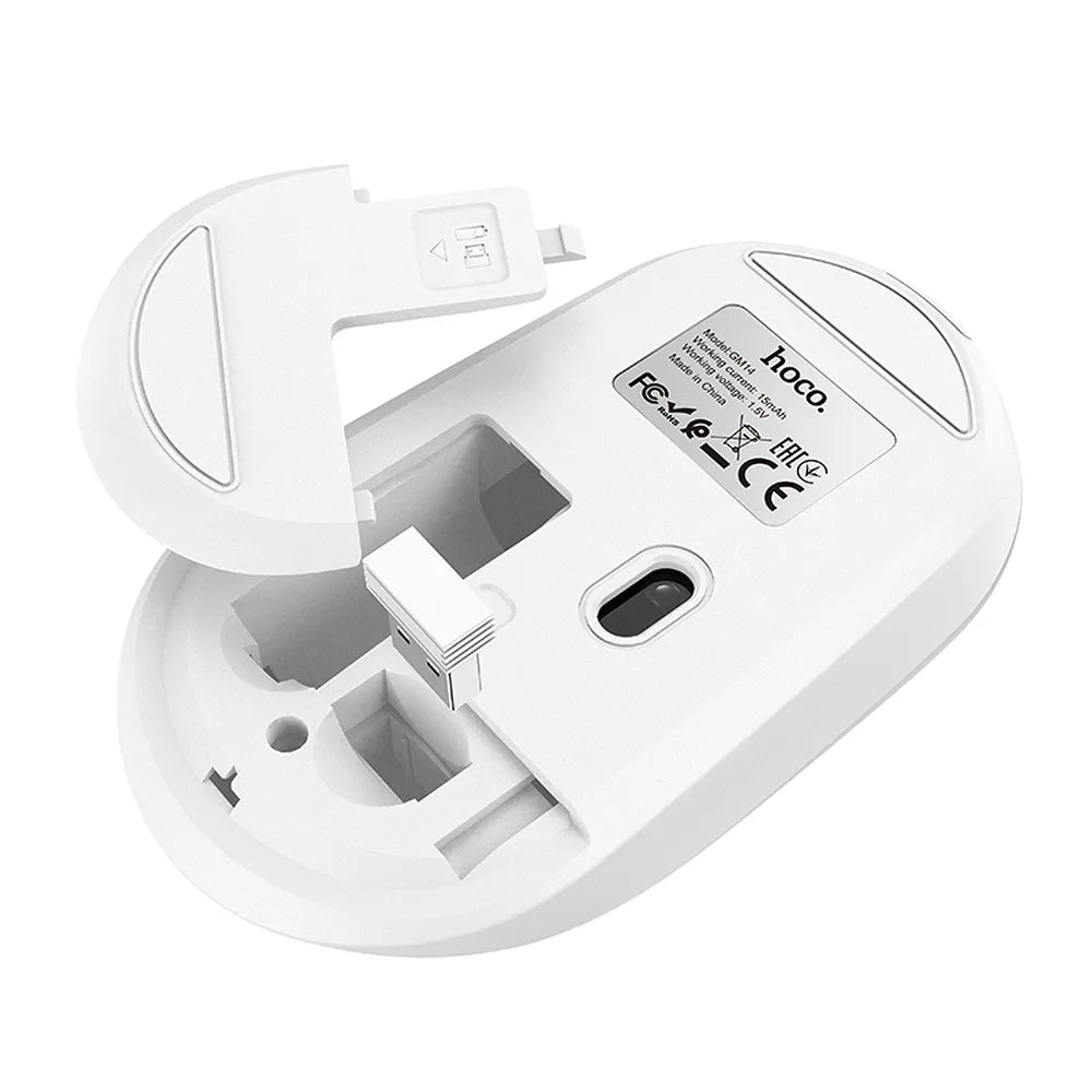 Hoco GM14 ασύρματο ποντίκι, 1200dpi, 2.4GHz, άσπρο