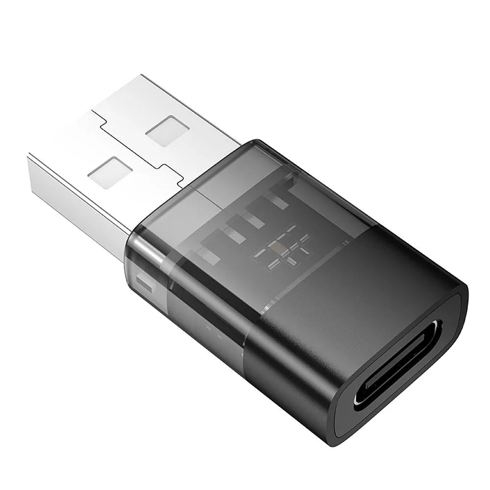 Hoco UA36C αντάπτορας USB A (male) σε Type C (female), μαύρο
