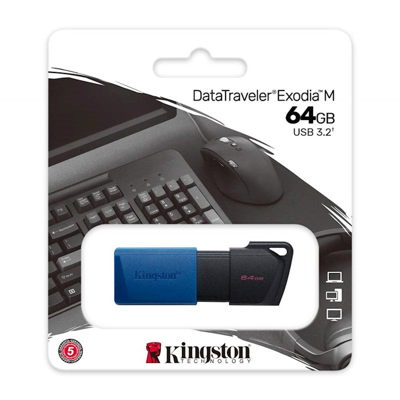 Kingston DTXM/64GB DataTraveler Exodia M USB Stick, 64GB, USB 3.2, μπλε
