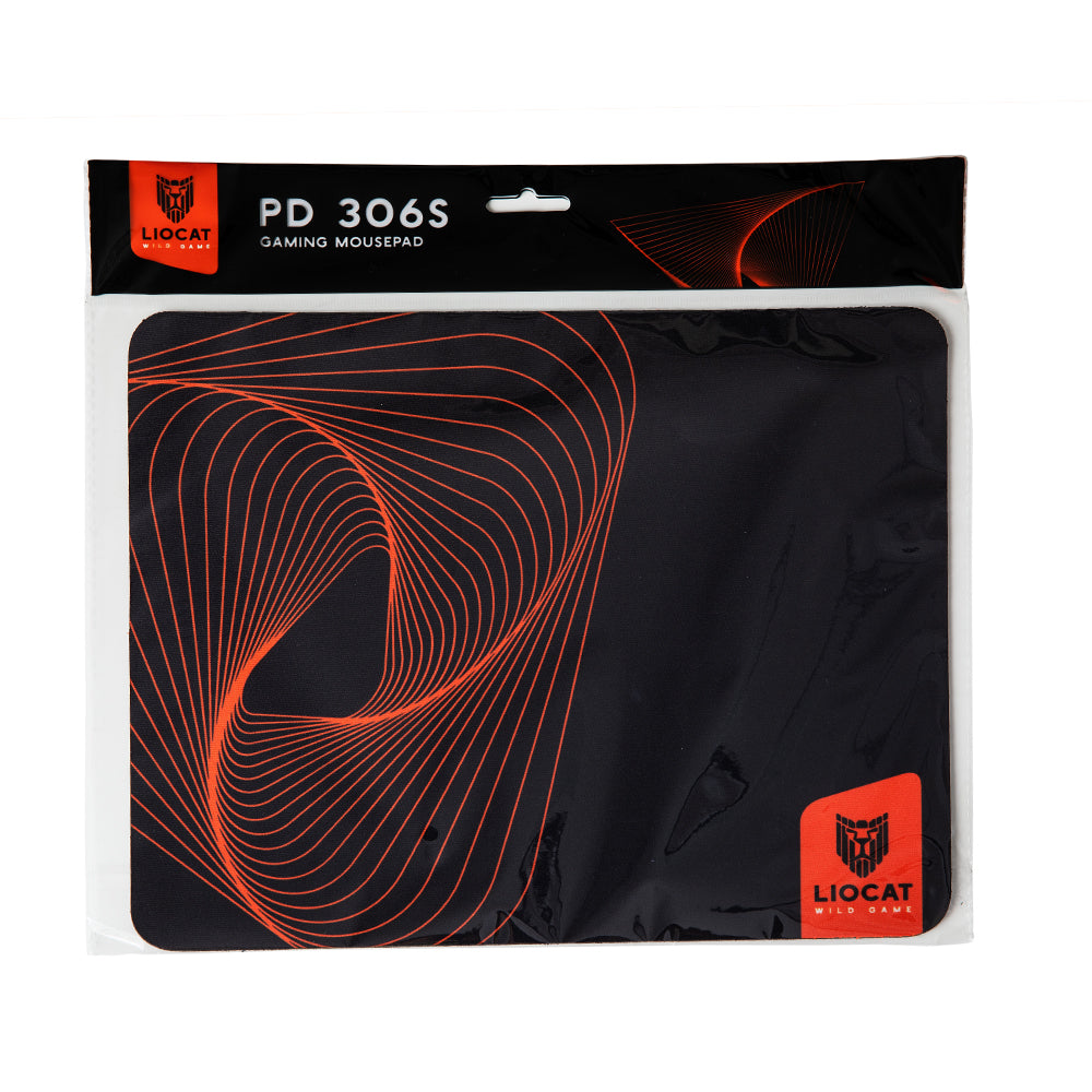 Liocat PD 306S Mousepad 250x290, μαύρο-πορτοκαλί