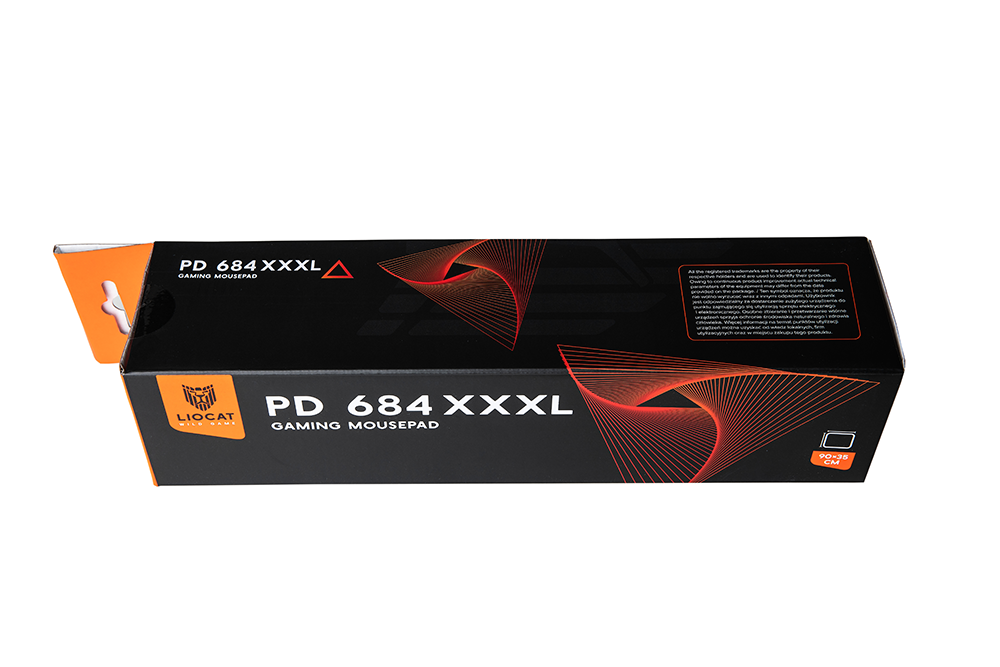 Liocat PD 684 XXXL Mousepad 900×350, μαύρο-πορτοκαλί