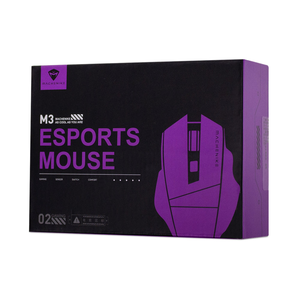 Machenike M3 ενσύρματο gaming ποντίκι, DPI 1000-3200, USB, 6 πλήκτρα, μαύρο