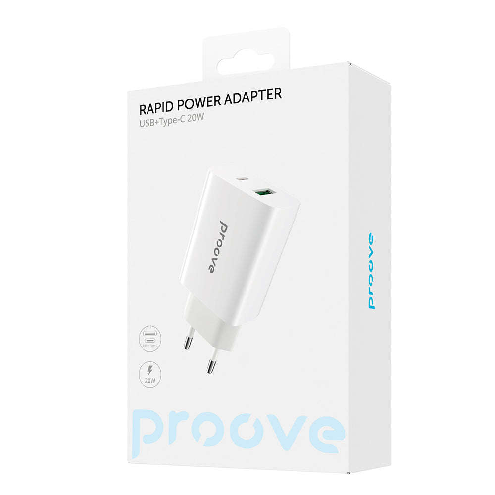 Proove Rapid WCRP20110002 φορτιστής ταξιδιού 20W, QC3.0, PD, άσπρος
