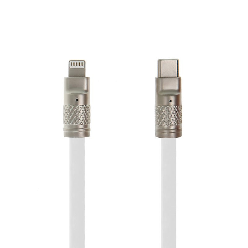 Setty Zink καλώδιο φόρτισης - δεδομένων USB-C σε Lightning, 27W, 1.2μ, λευκό