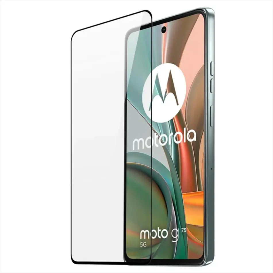 TechWave 5D Full Glue Tempered Glass for Motorola Moto G75 black