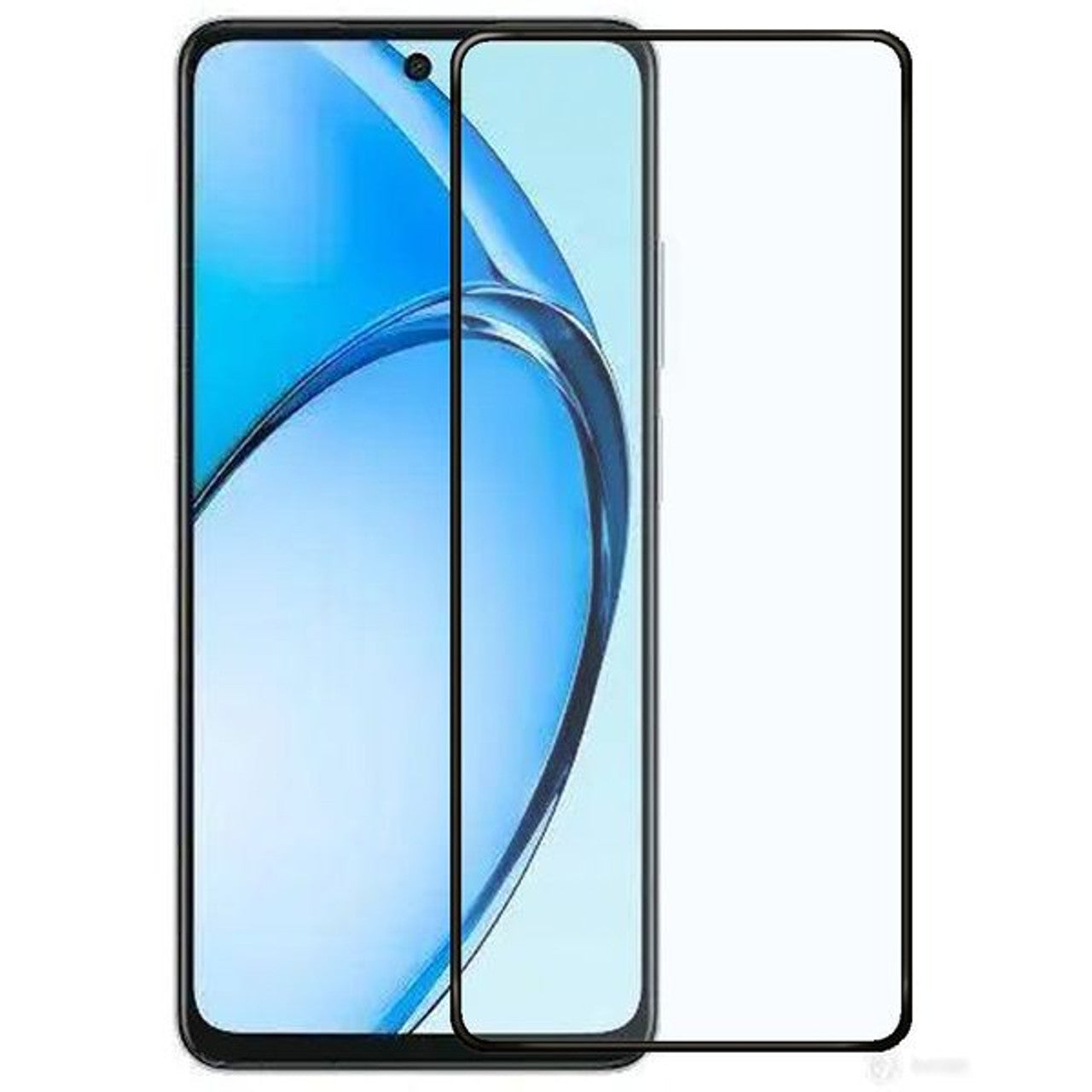 TechWave 5D Full Glue Tempered Glass for Oppo A60 black