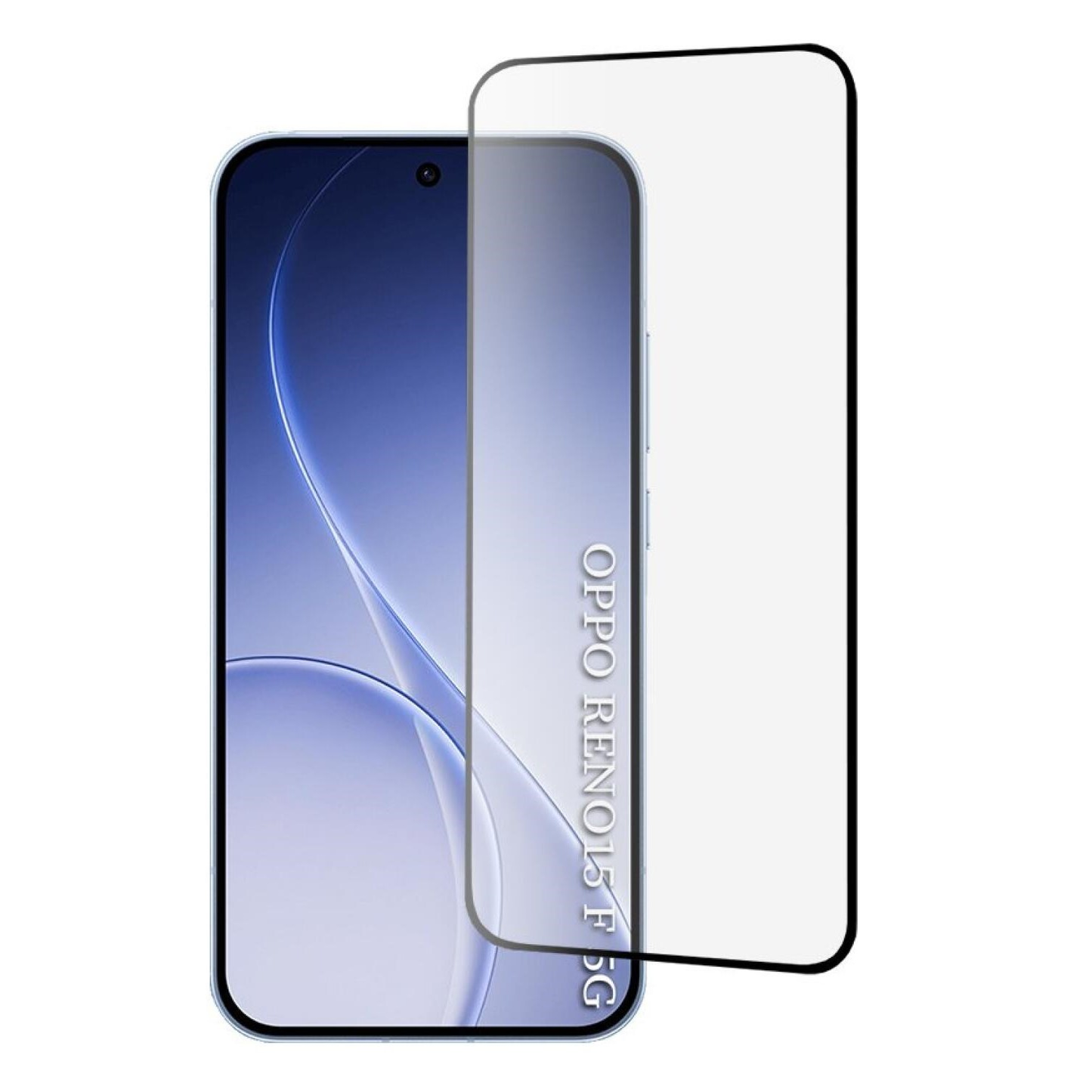 TechWave 5D Full Glue Tempered Glass for Oppo Reno 15F / 15 FS black