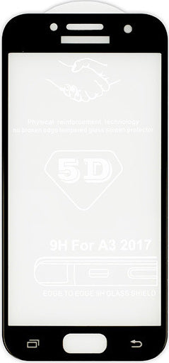 TechWave 5D Full Glue Tempered Glass for Samsung Galaxy A3 2017 black