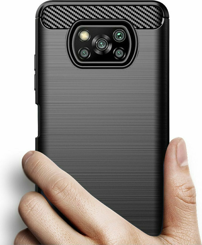 TechWave Carbon case for Poco X3 NFC black