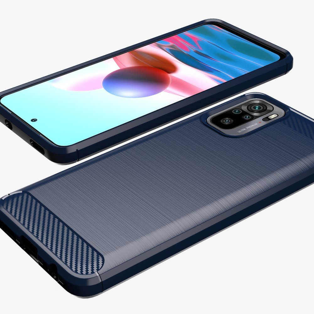 TechWave Carbon case for Xiaomi Redmi Note 10 / 10S navy blue