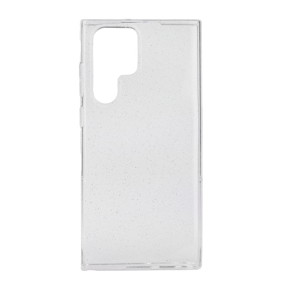 TechWave Clear Glitter case for Samsung Galaxy S22 Ultra transparent / silver