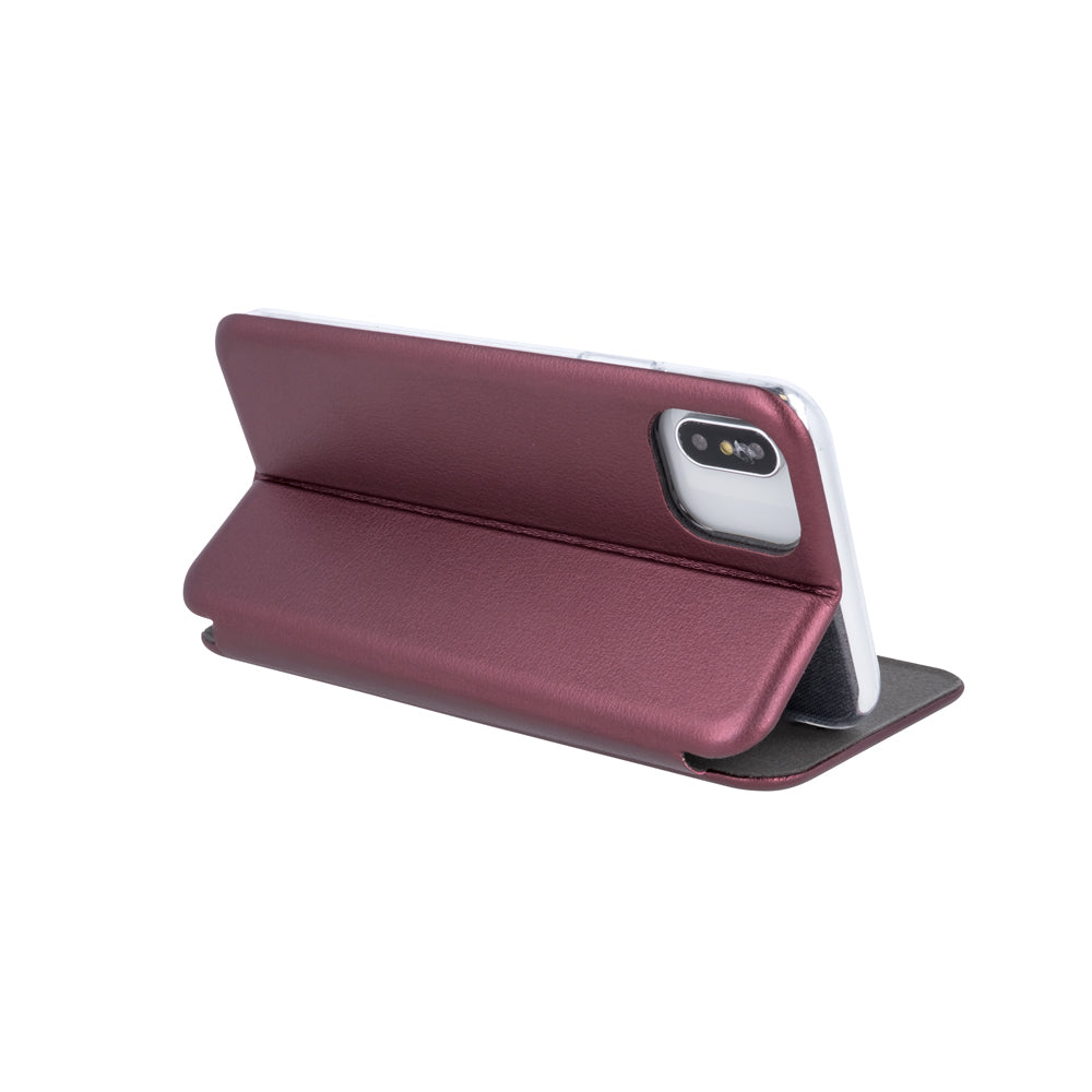 TechWave Curved Book case for Xiaomi Redmi 12C burgundy