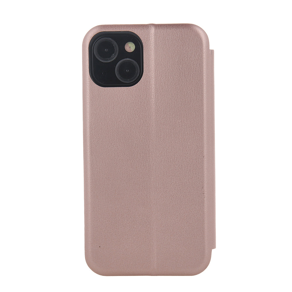 TechWave Curved Book case for iPhone 15 Plus rose gold