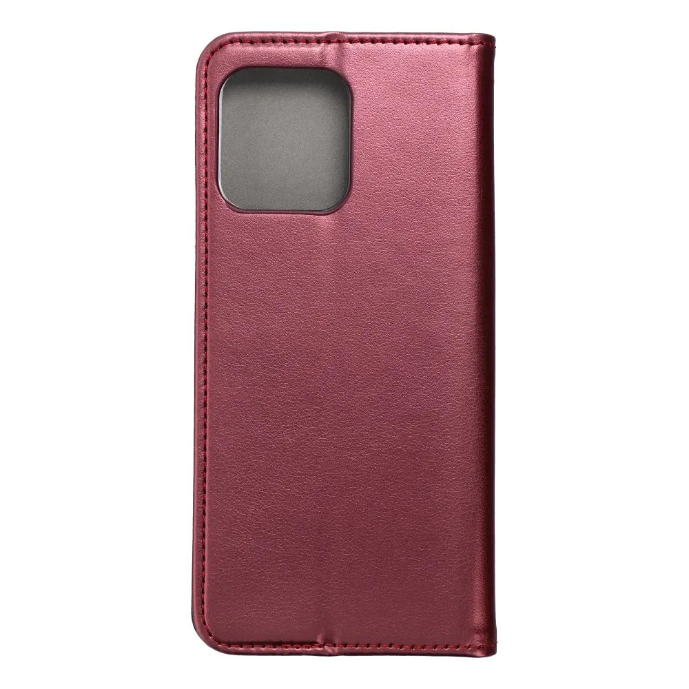 TechWave Smart Leather case for Motorola Edge 40 Pro burgundy