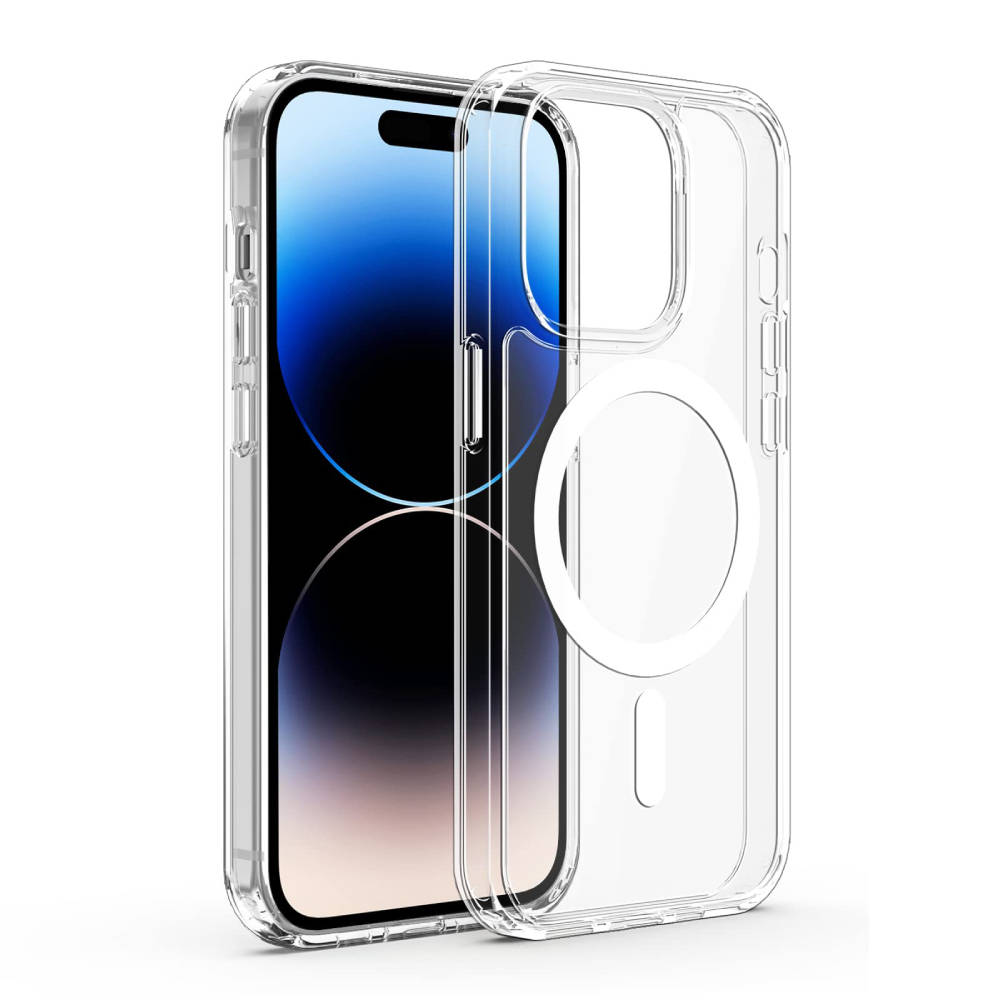 TechWave Magsafe Clear case for Apple iPhone 15 transparent (camera protection)
