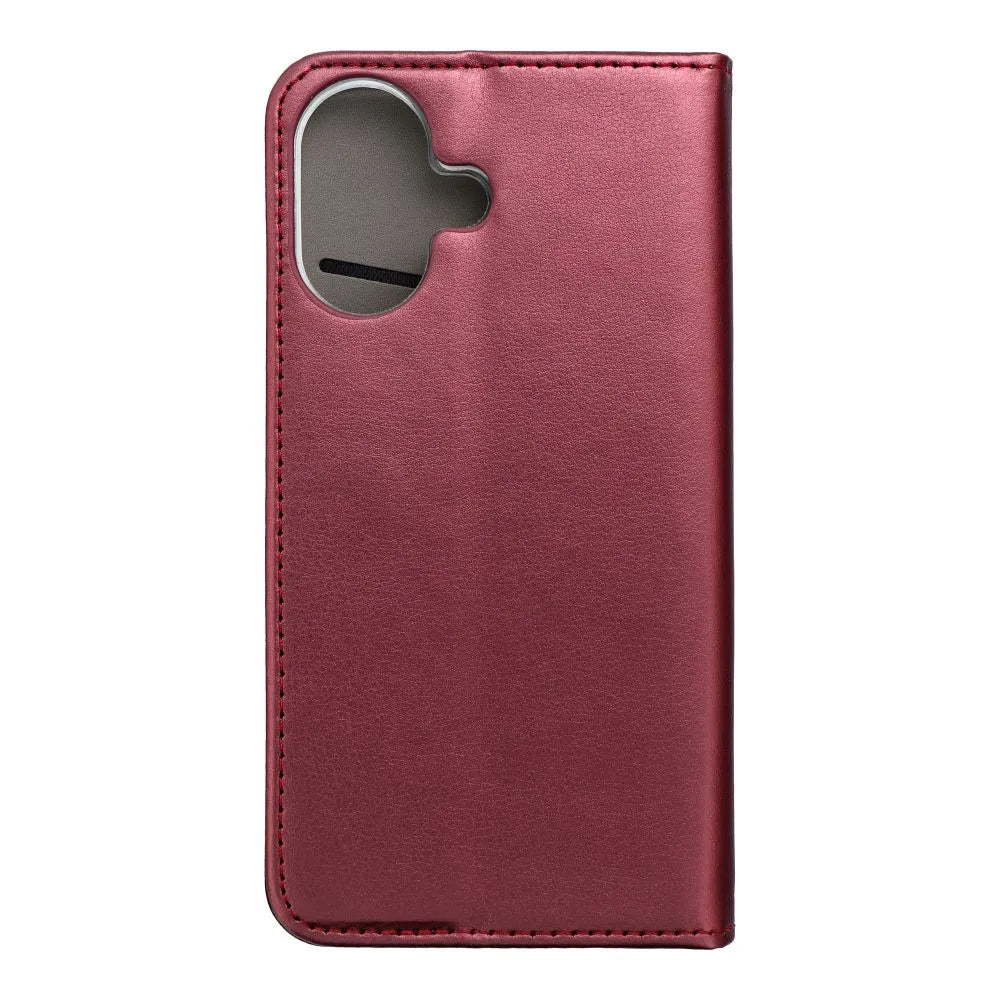 TechWave Smart Leather case for Apple iPhone 17 burgundy