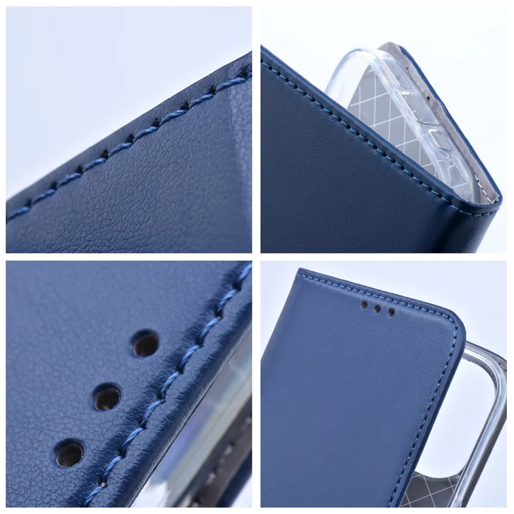 TechWave Smart Leather case for Motorola Moto E14 / G04 / G24 navy blue
