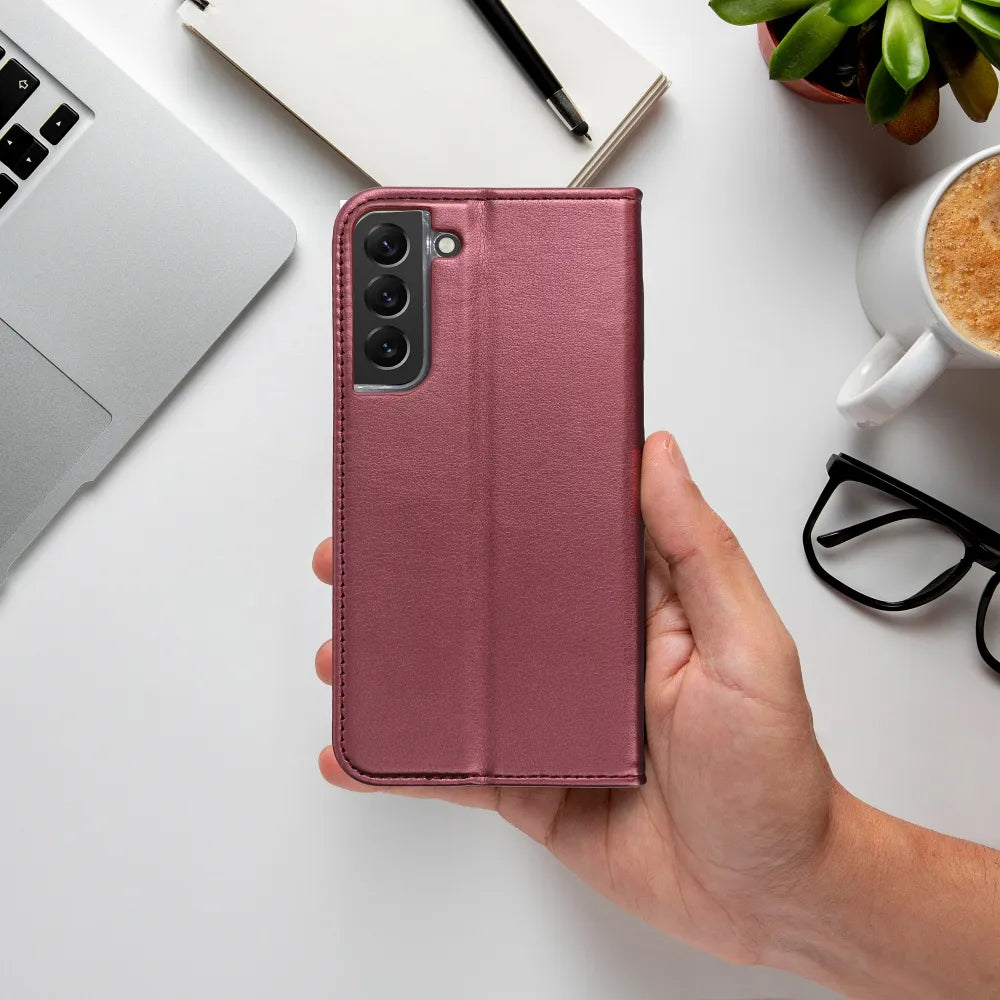 TechWave Smart Leather case for Samsung Galaxy A17 burgundy
