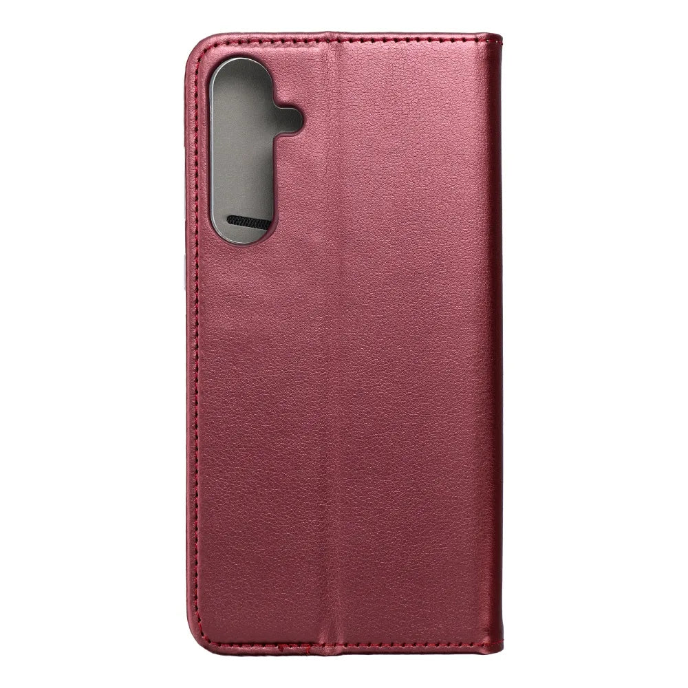 TechWave Smart Leather case for Samsung Galaxy S25 FE burgundy