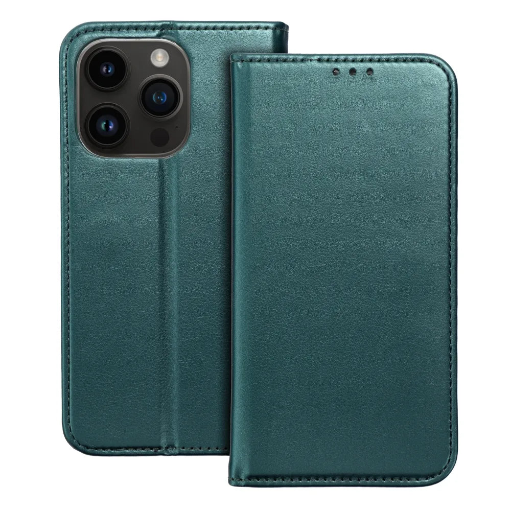 TechWave Smart Leather case for iPhone 14 Pro Max forest green