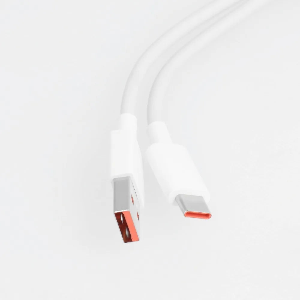 Xiaomi οriginal καλώδιο φόρτισης - δεδομένων USB-A σε Type-C, 6A, 1m, λευκό (Bulk)