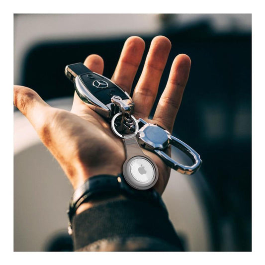 AHAstyle WG35 Θήκη Μπρελόκ Σιλικόνης για AirTag Διάφανο Γκρι - X002WG3503