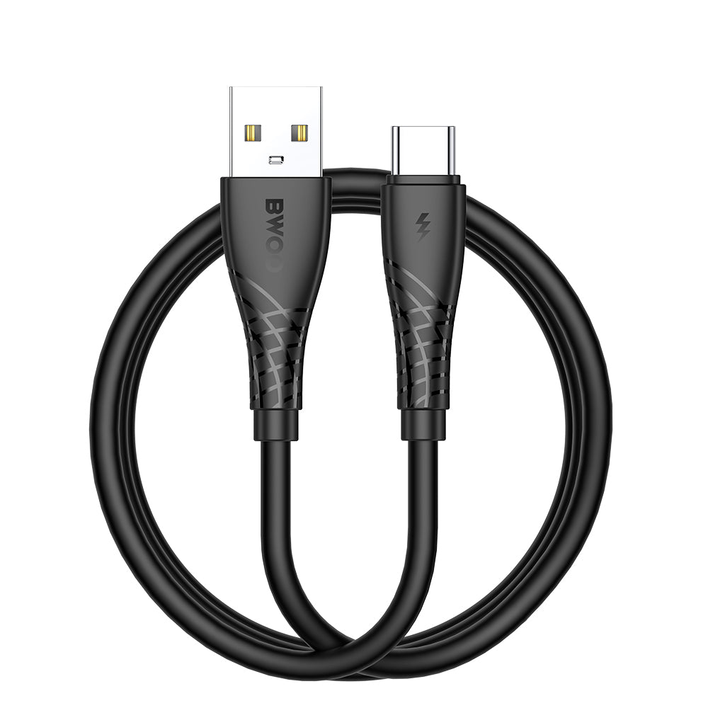 BWOO BO-X318C καλώδιο φόρτισης - δεδομένων USB-Α σε USB-C, 1μ, 27W, 3A, μαύρο