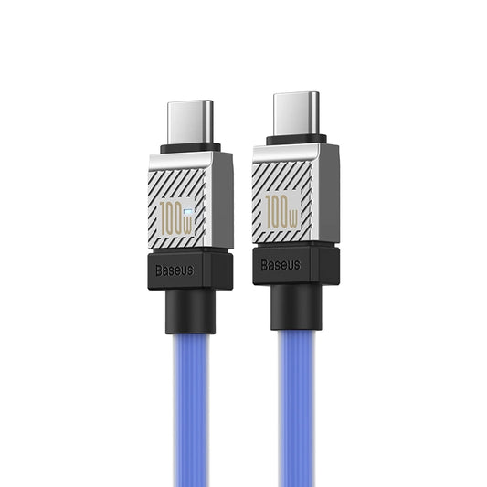 Baseus CAKW000203 CoolPlay καλώδιο φόρτισης - δεδομένων, USB-C σε USB-C, 100W, 1μ., μπλε