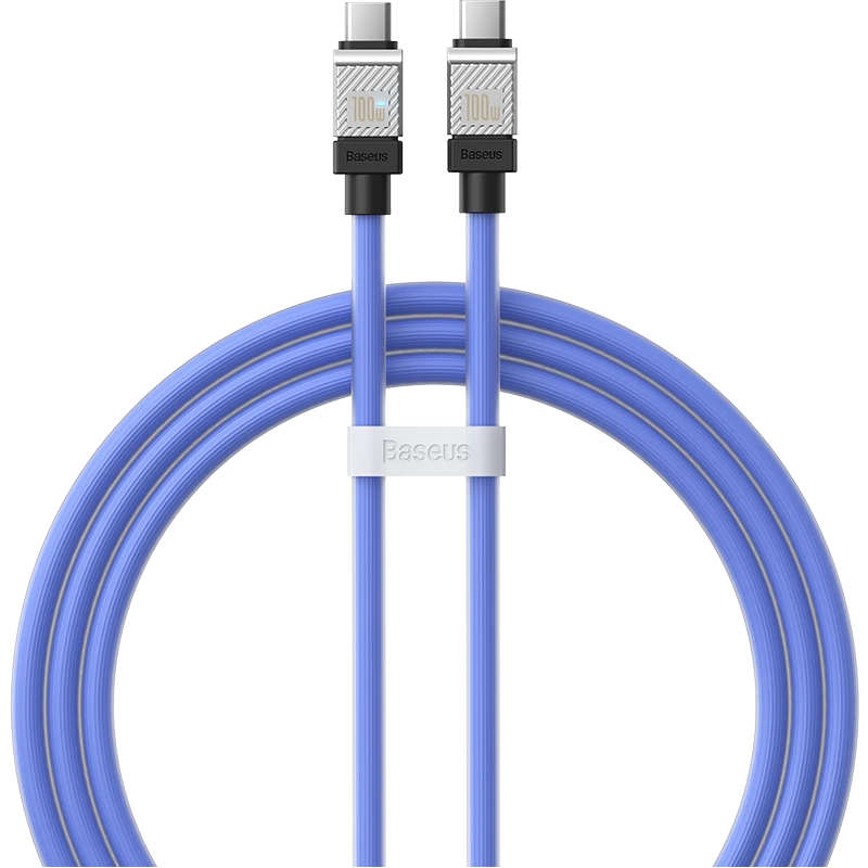 Baseus CAKW000203 CoolPlay καλώδιο φόρτισης - δεδομένων, USB-C σε USB-C, 100W, 1μ., μπλε