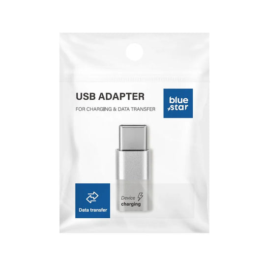 Blue Star αντάπτορας Micro-USB (θηλυκό) σε Type-C (αρσενικό), λευκό
