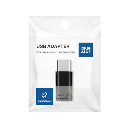 Blue Star αντάπτορας Micro-USB (θηλυκό) σε Type-C (αρσενικό), μαύρο