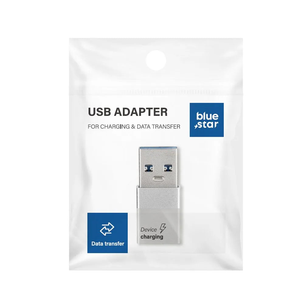 Blue Star αντάπτορας Type-C (θηλυκό) σε USB-A 3.0 (αρσενικό), λευκό