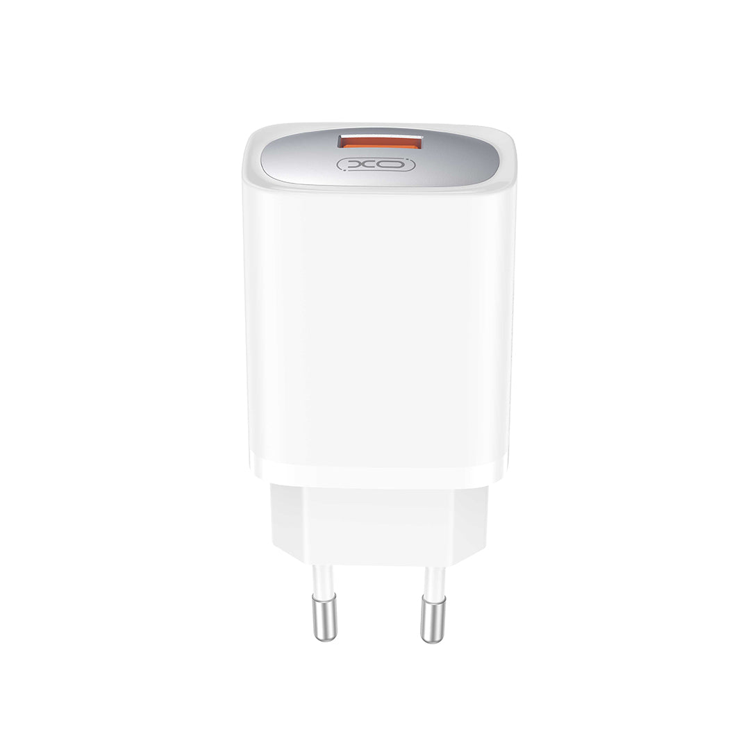 XO CE19 Φορτιστής τοίχου QC 18W 1x USB λευκό