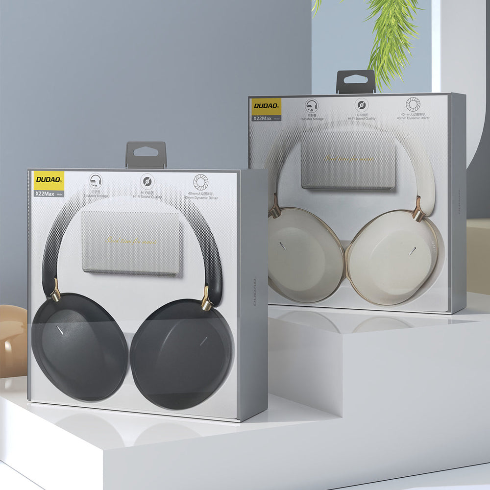 Dudao X22 Max ασύρματα On-Ear ακουστικά, Bluetooth, ANC, μαύρο