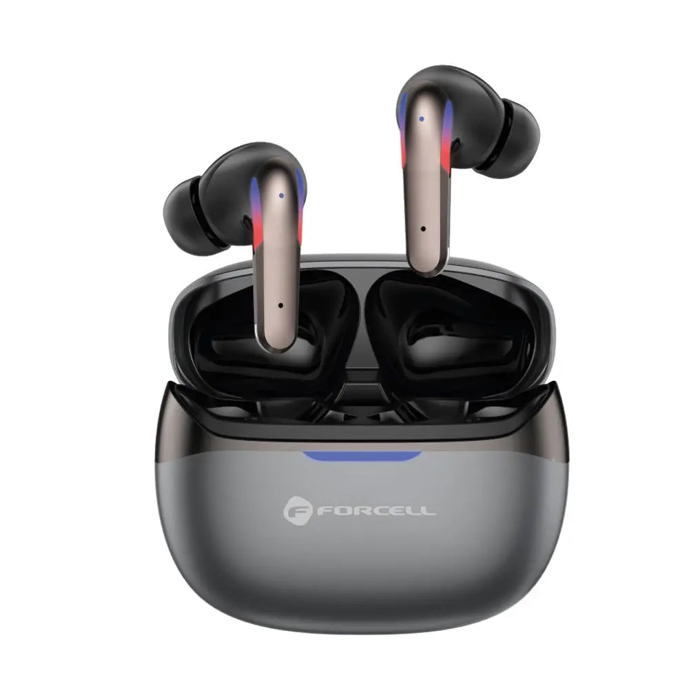 Forcell F-Audio Pulse Pro ασύρματα ακουστικά, ANC + ENC, Bluetooth 6.0, TWS, μαύρο