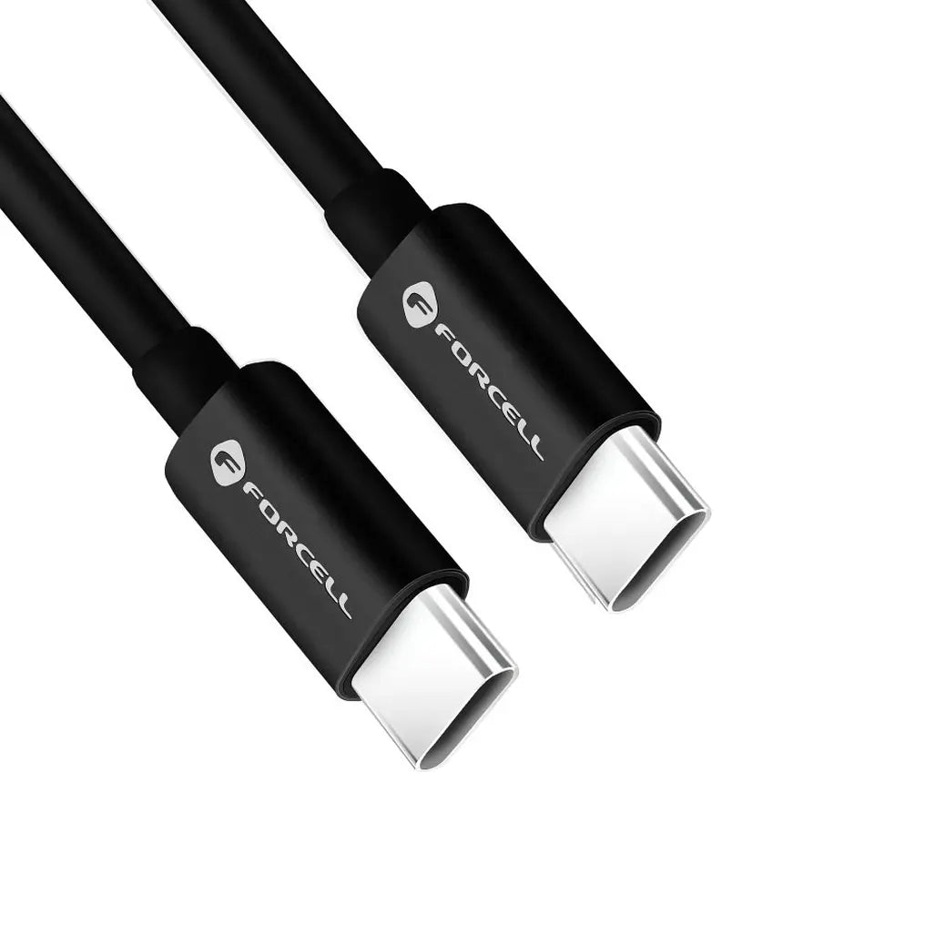 Forcell F-Energy C338 καλώδιο φόρτισης-δεδομένων, Type-C σε Type-C, PD, QC4.0, 60W, 3μ, μαύρο