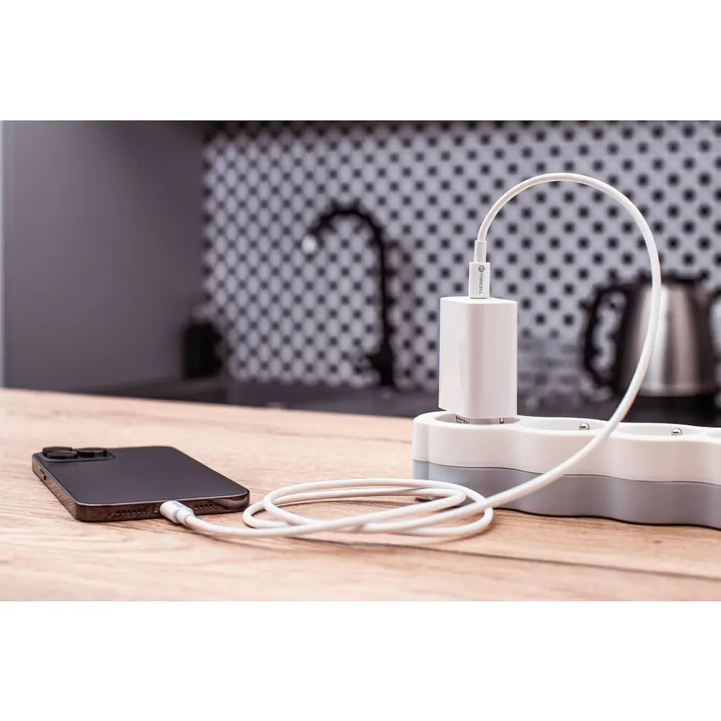 Forcell F-Energy C339 καλώδιο φόρτισης-δεδομένων, Type-C σε Type-C, PD, 100W, QC4.0, 3μ, λευκό