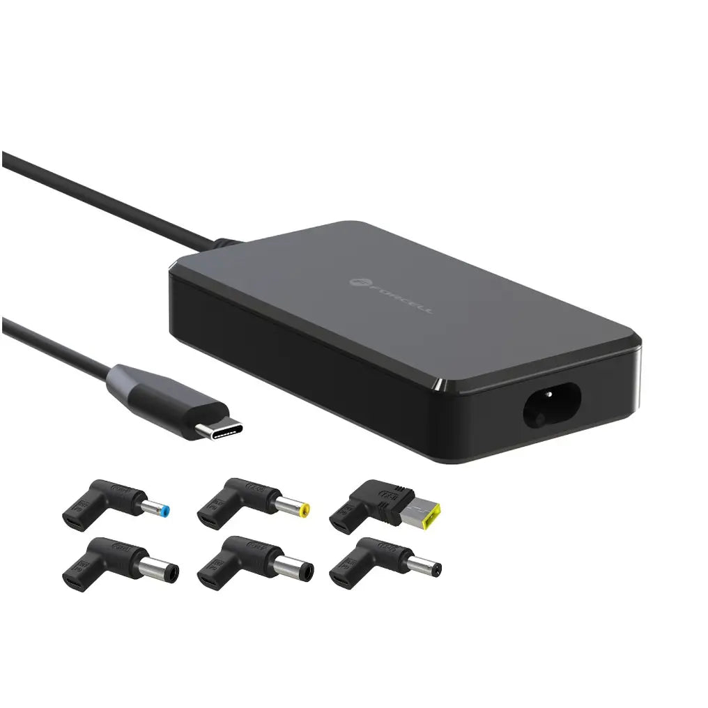 Forcell F-Energy E856 Universal φορτιστής laptop 90W, με 6 βύσματα, μαύρο