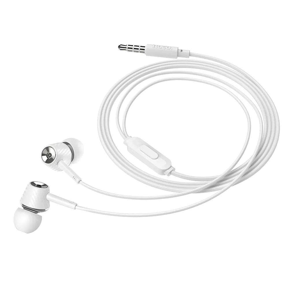HOCO M70 ενσύρματα ακουστικά με μικρόφωνο jack 3.5mm, λευκά