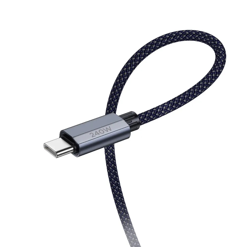 HOCO U134 καλώδιο Type-C σε Type-C, PD QC3.0, 5A 240W, 1,8μ, μπλε