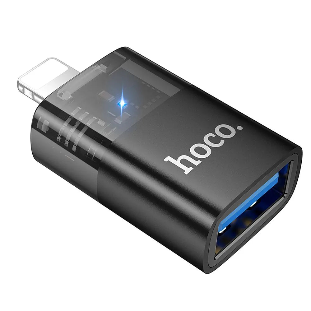 HOCO UA36 αντάπτορας OTG Lightning (male) σε USB A (female) μαύρο