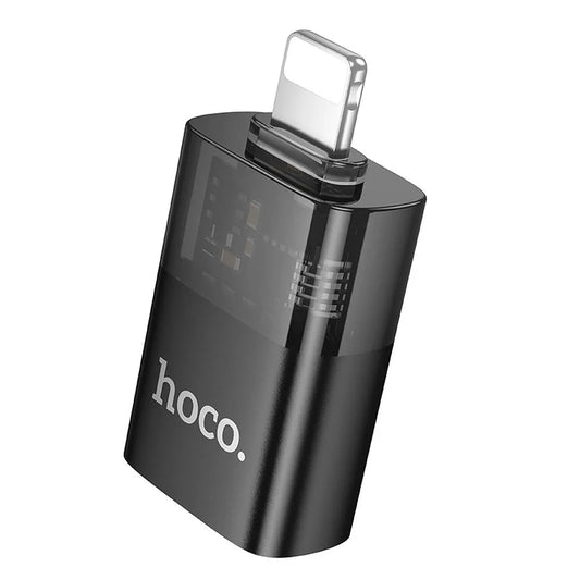 HOCO UA36 αντάπτορας OTG Lightning (male) σε USB A (female) μαύρο