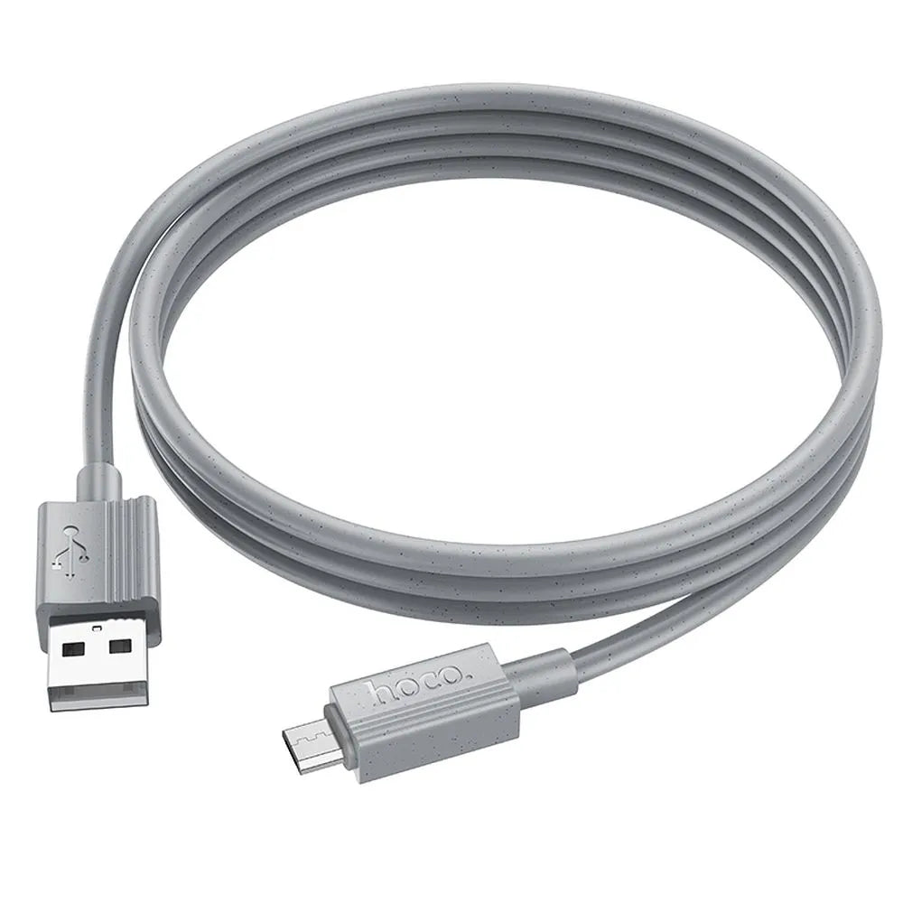 HOCO X107 καλώδιο USB A σε Micro USB, 2,4A, 1μ, γκρι