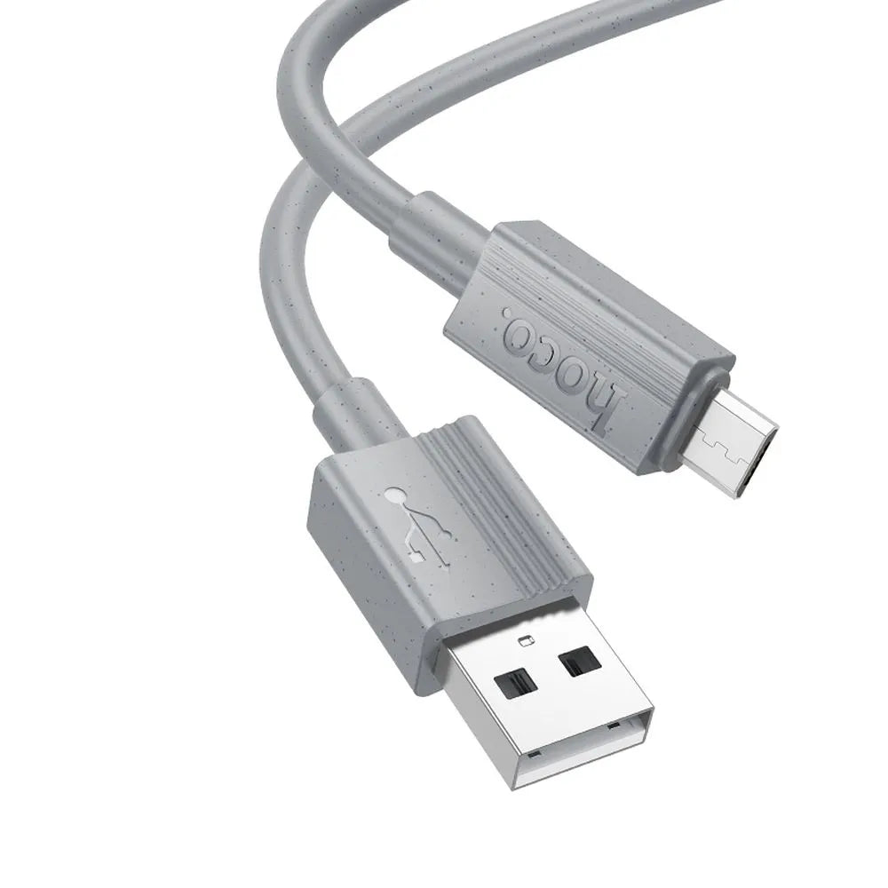 HOCO X107 καλώδιο USB A σε Micro USB, 2,4A, 1μ, γκρι