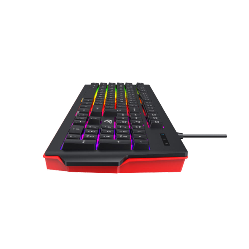 Havit KB866L gaming πληκτρολόγιο, RGB φωτισμός, english layout, μαύρο κόκκινο