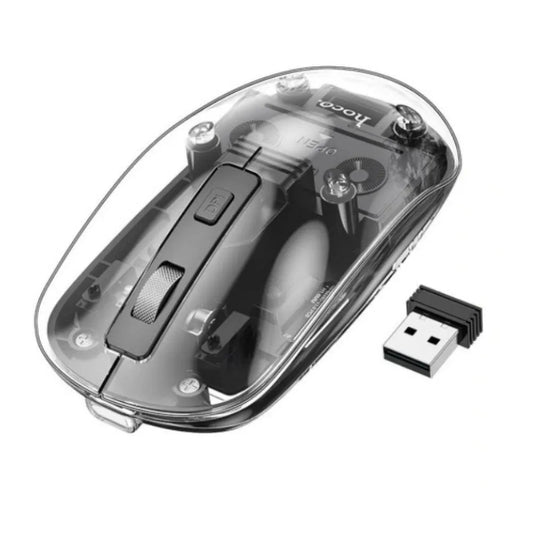 Hoco GM29 ασύρματο ποντίκι, dual mode, bluetooth & 2.4G, 1600DPI, dark night black